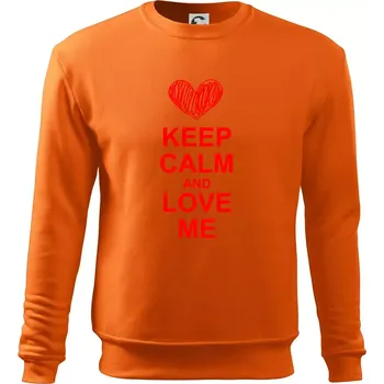 Pánská mikina Keep calm and love me - Mikina Essential pánská - S ( Oranžová )