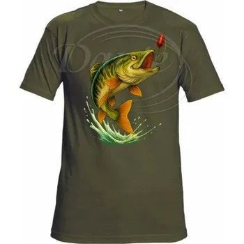 Pánské tričko Dante Tričko tm. zelené ryba 20,2XL