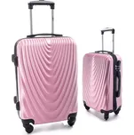 Růžová sada 2 skořepinových kufrů "Motion" - vel. M + XL