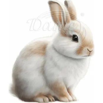 Textilní nažehlovací páska Dante Nažehlovačka Králíček světlý - 19 x 20 cm