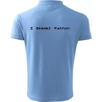 Pánská košile I Speak Python - Polokošile pánská Pique Polo 203 - 4XL ( Pyžamově světlá modrá )