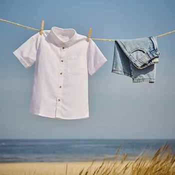 Chlapecká košile Reserved - Košile ze směsi lnu - bílá - 985CI-00X - 985CI-00X-128-2