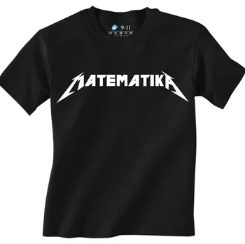 Chlapecké tričko Dětské tričko Metalová Matematika (Velikost: 5-6, Barva: Černá)