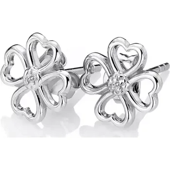 Náušnice Stříbrné náušnice Hot Diamonds Lucky in Love DE632