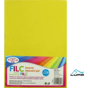 Luma filc 1mm dekorační, 20x30cm žlutý