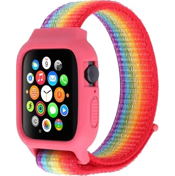 Příslušenství k chytrým hodinkám Nylonový řemínek s krytem pro Apple Watch 42/44/45mm Barva: Pride, Typ: 16