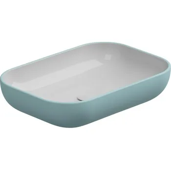 Umyvadlo Umyvadlo na desku Easy 60 keramické, dvoubarevné, EALAVRE60BI000037