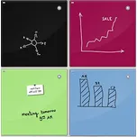 Skleněná magnetická tabule 120 x 90 cm - černá