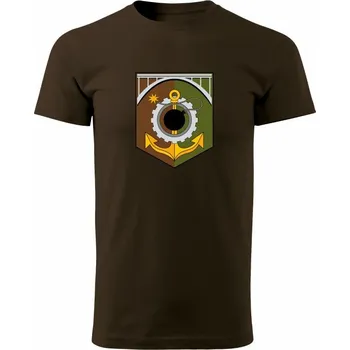 Pánské tričko Tričko 152. ženijní prapor - hnědá