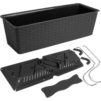 Plot Polyratanový balkónový truhlík 39 x 16 x 14,5 cm | antracit