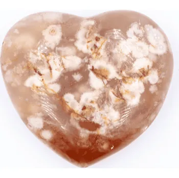 Milujeme Kameny Achát růžový kytičkový - srdce - tromlovaný kámen CHY45 542957