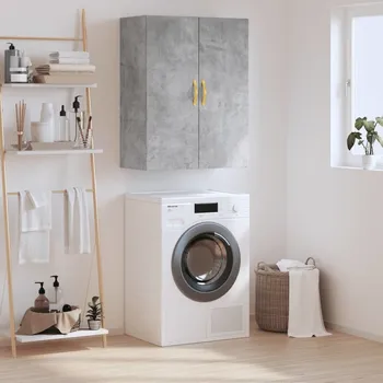 Koupelnový nábytek vidaXL Nástěnná skříňka 69,5 x 34 x 90 cm [828405] Barva: Betonová šedá