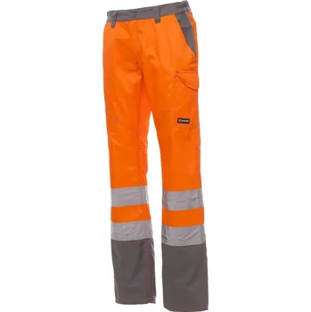 Pánské kalhoty PayPer CHARTER - KALHOTY TWILL 245/250GR Barva: ORANŽOVÁ FLUO/OCELOV, Vyberte velikost: M