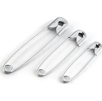 Spínací špendlíky mix velikostí Varianta: nikl, Balení: 6 svaz.