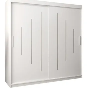 Šatní skříň Šatní skříň s posuvnými dveřmi YORK - 200x200cm -Bílá-