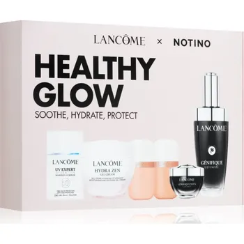 Pleťový krém Lancôme Hydration Heroes Lancôme Génifique Ultimate Serum posilující sérum 1 ml + Lancôme Génifique Ultimate Eye Cream oční krém 1 ml + Lancôme UV Expert Supra Screen Invisible pleťové sérum 1 ml + Lancôme Hydra Zen Gel Cream hydratační gel krém pro zklid