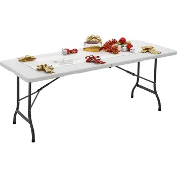 Zahradní stůl Velký zahradní stůl 220x70x72cm |bílá