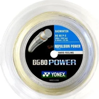 Sport Badmintonový výplet Yonex BG 80 Power, 200m, white - 0.68 mm YONEX - doprava zdarma