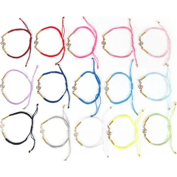 Náramek Barevný náramek s Houslovým klíčem Barva: Béžová