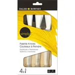 Daler-Rowney Špachtle kovová DR SIMPLY, sada 4 ks