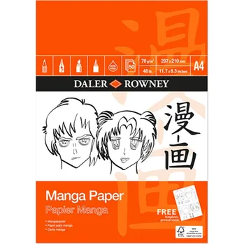 Výtvárné potřeby Daler-Rowney Blok A4 - manga