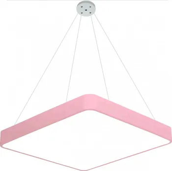 Venkovní osvětlení LEDSVITI OT-XDD-S500-PK-3000K-ZAVES Závěsný Růžový designový LED panel 500x500mm 36W teplá bílá
