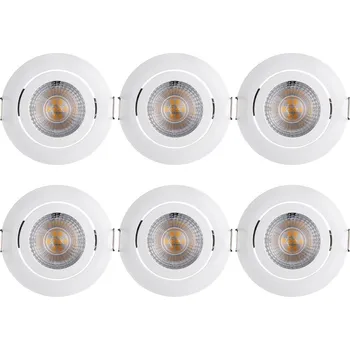 LED bodová světla Krog 6ks | bílá