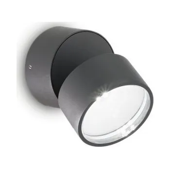 Venkovní osvětlení LED venkovní nástěnné svítidlo Ideal LUX Omega Ap Round antracit 1x7W 3000K IP54 285450