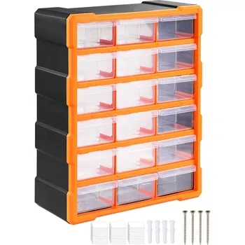 Úložný box na drobné díly 47,5x38x16cm | 18 přihrádek