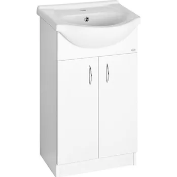 Koupelnový nábytek Aqualine Simplex Eco Skříňka s umyvadlem 50 x 87 cm, bílá mat SIME500