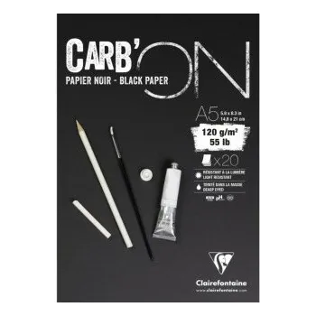 Blok Černý skicák CarbON A3 120g, 20 listů