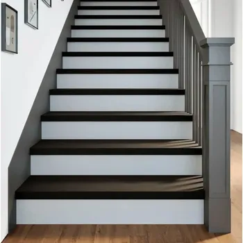 vidaXL Nášlapy na schody 16 ks světle hnědé 100x25x2 cm masivní dub [3282992] Barva: tmavě hnědá