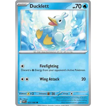 Karetní hra Ducklett 025/086 - White Flare Typ karty: Non-Holo
