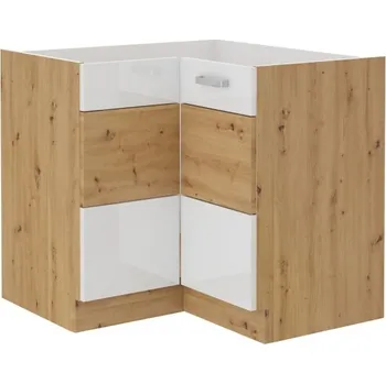 Stolarz-Lempert Kuchyňská skříňka Artisan bílý lesk - dolní rohová 90x90 DN 2F