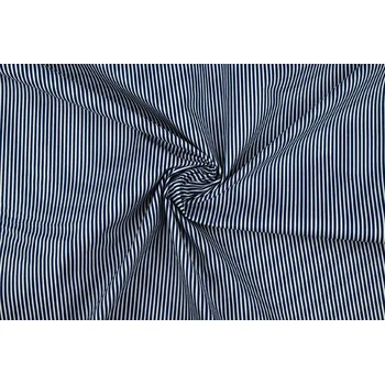 Bavlněné plátno modré navy a bílé proužky 3mm