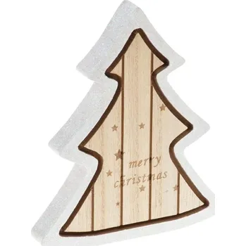 Vánoční dekorace MFP Dekorace stromeček dřevěný 18cm