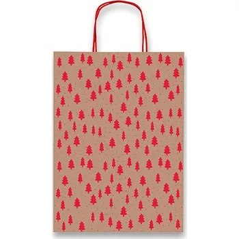 Dárková taška Taška SADOCH Kraft Natale červená L