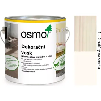 Osmo dekorační vosk - intenzivní odstíny 3186 bílý mat 0,375L
