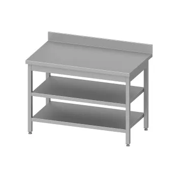 Dílenský stůl Pracovní stůl montovaný s lemem a 2x policí, rozměr 1000x600x850mm