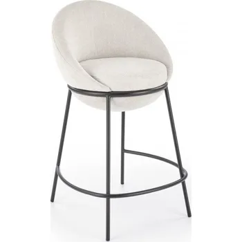 Barová židle Barová židle TELUR — kov, tkanina, béžová