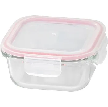 Dóza na potraviny Doplňkový sortiment Dóza MagicHome čtvercová skleněná Clip, 520ml