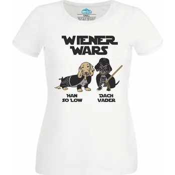 Dámské tričko Dámské tričko Války Jezevčíků Wiener Wars (Velikost: XL, Barva: Bílá)