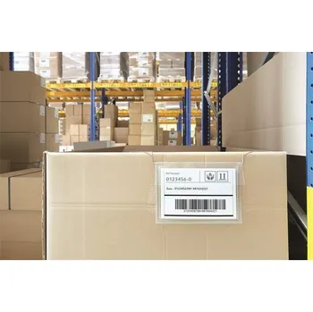 Logistická kapsa, transparentní, A5, horizontální, s drátem a klopou, 50 ks / balení, DURABLE 118719