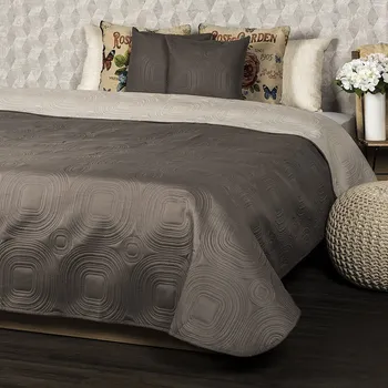 Přehoz na lůžko 4Home Přehoz na postel Doubleface 220 x 240 cm hnědá/béžová