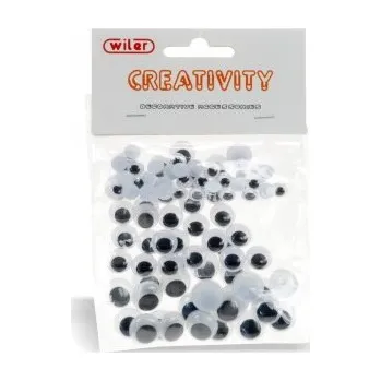 kreativní sada Wiler Oči kulaté mix 8,12,15mm 85ks