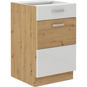 Stolarz-Lempert Kuchyňská skříňka Artisan bílý lesk - dolní 50 D 1F 1S dvířka + šuplík PREMIUM BOX