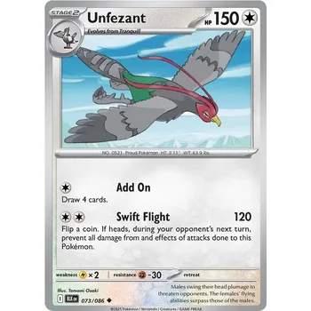 Karetní hra Unfezant 073/086 - Black Bolt Typ karty: Non-Holo