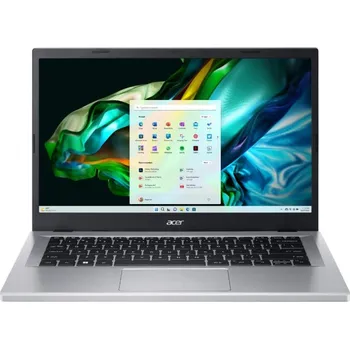 Notebook Acer Aspire 3 A314-36P-3772 Intel Core i3 N-series i3-N305 Laptop 35,6 cm (14") Full HD 8 GB LPDDR5-SDRAM 256 GB SSD Wi-Fi 6 (802.11ax) Windows 11 Home Stříbrná Nový / Repack
