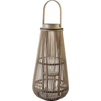 Svícen Proutěná lucerna LUCIE Grey 25x50 cm šedá