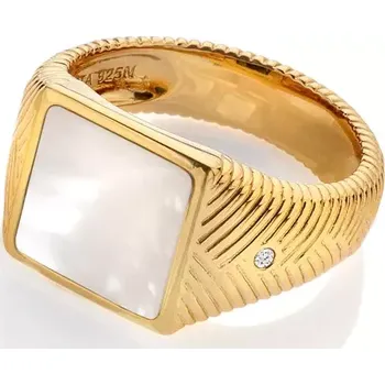 Prsten Stříbrný pozlacený prsten Hot Diamonds x Jac Jossa Soul DR249 Obvod 55 mm